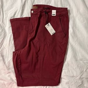 Judy Blue Working Girl High Rise Burgundy Front Seam Straight Leg Jeans